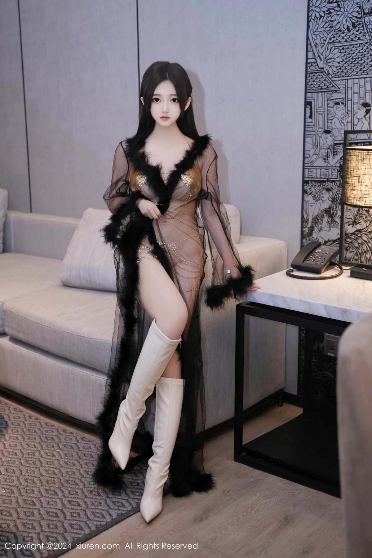 [XiuRen]高清写真图 2024.06.12 No.8686 奶茶味的包子 美腿性感
