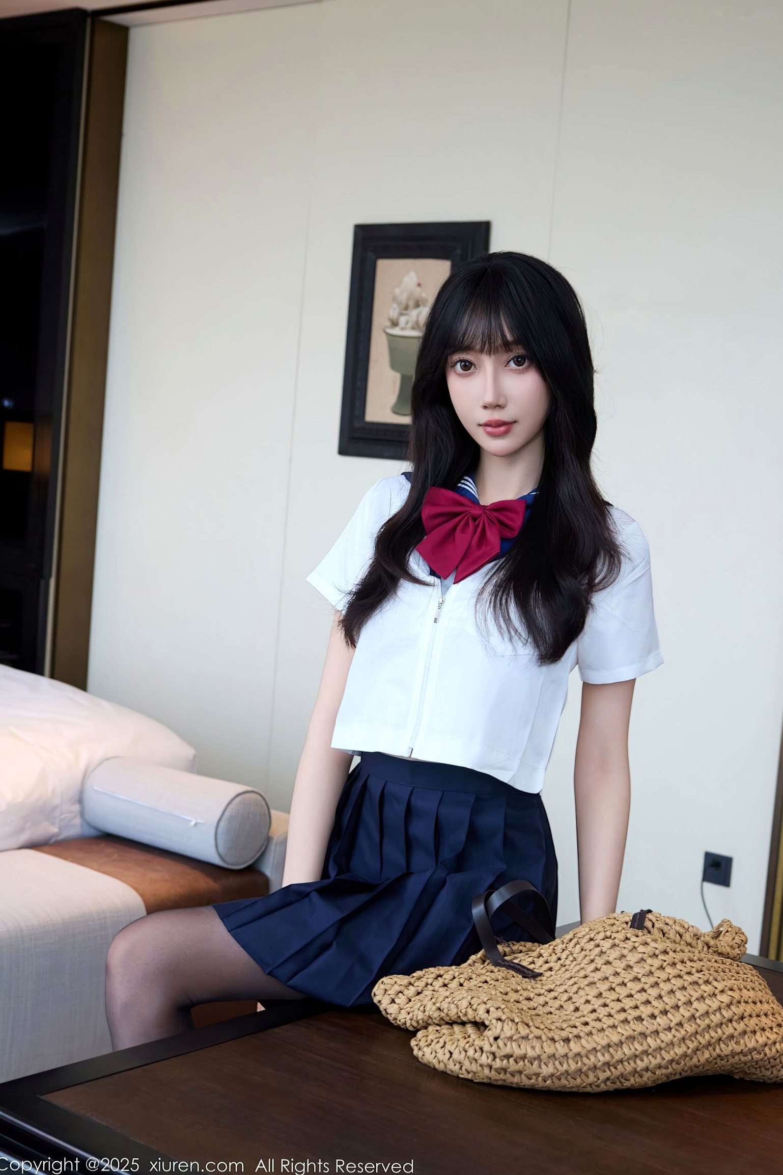 [秀人网XiuRen] NO.10766 玥儿玥er - 学院风JK水手服与黑丝美腿室内私房写真