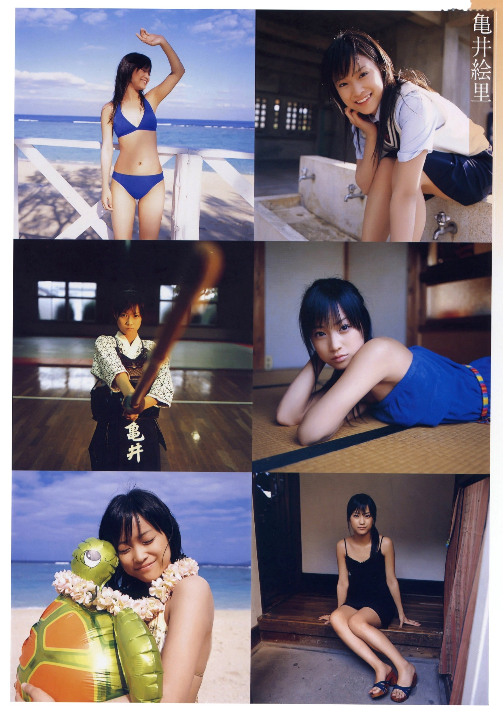 [清纯偶像] 龟井绘里《Thanks》精选日系少女清新校园风与海滩比基尼摄影套图[65P]
