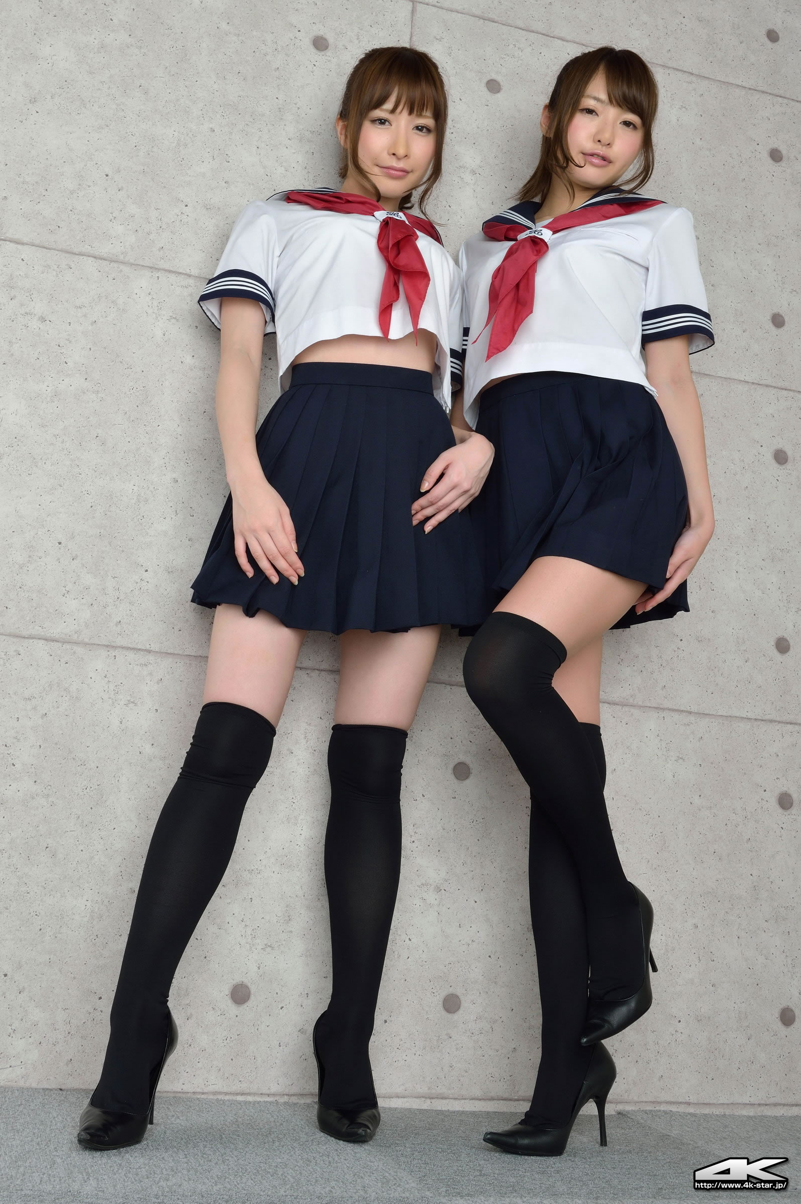 吉見衣世&吉見早央 [4K-STAR]高清写真图2013.03.24 NO.00109  姉妹セーラー服