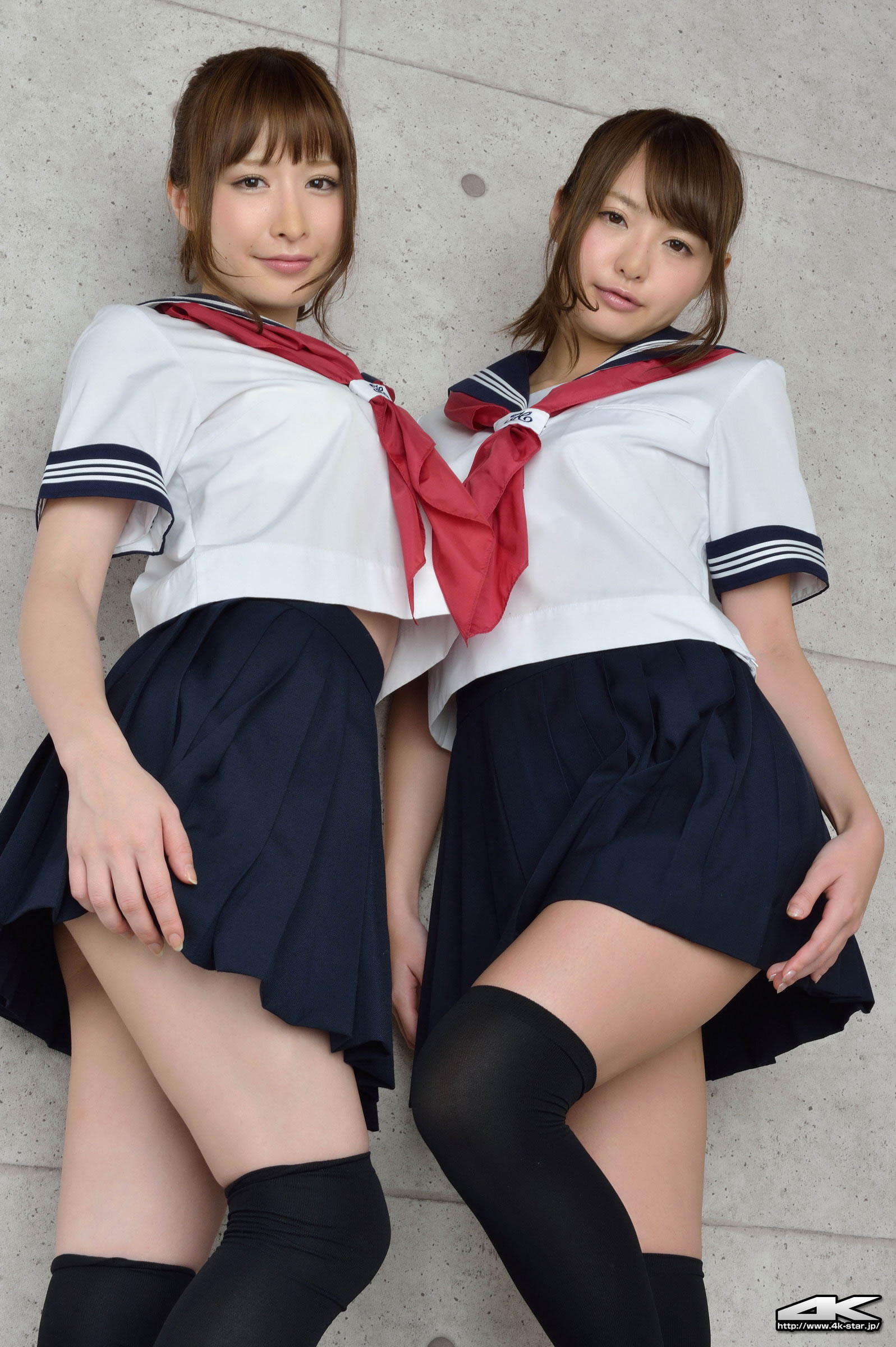吉見衣世&吉見早央 [4K-STAR]高清写真图2013.03.24 NO.00109  姉妹セーラー服