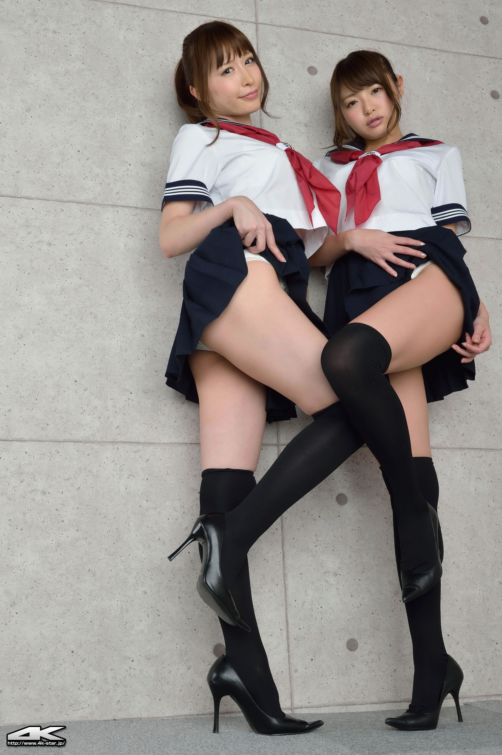 吉見衣世&吉見早央 [4K-STAR]高清写真图2013.03.24 NO.00109  姉妹セーラー服