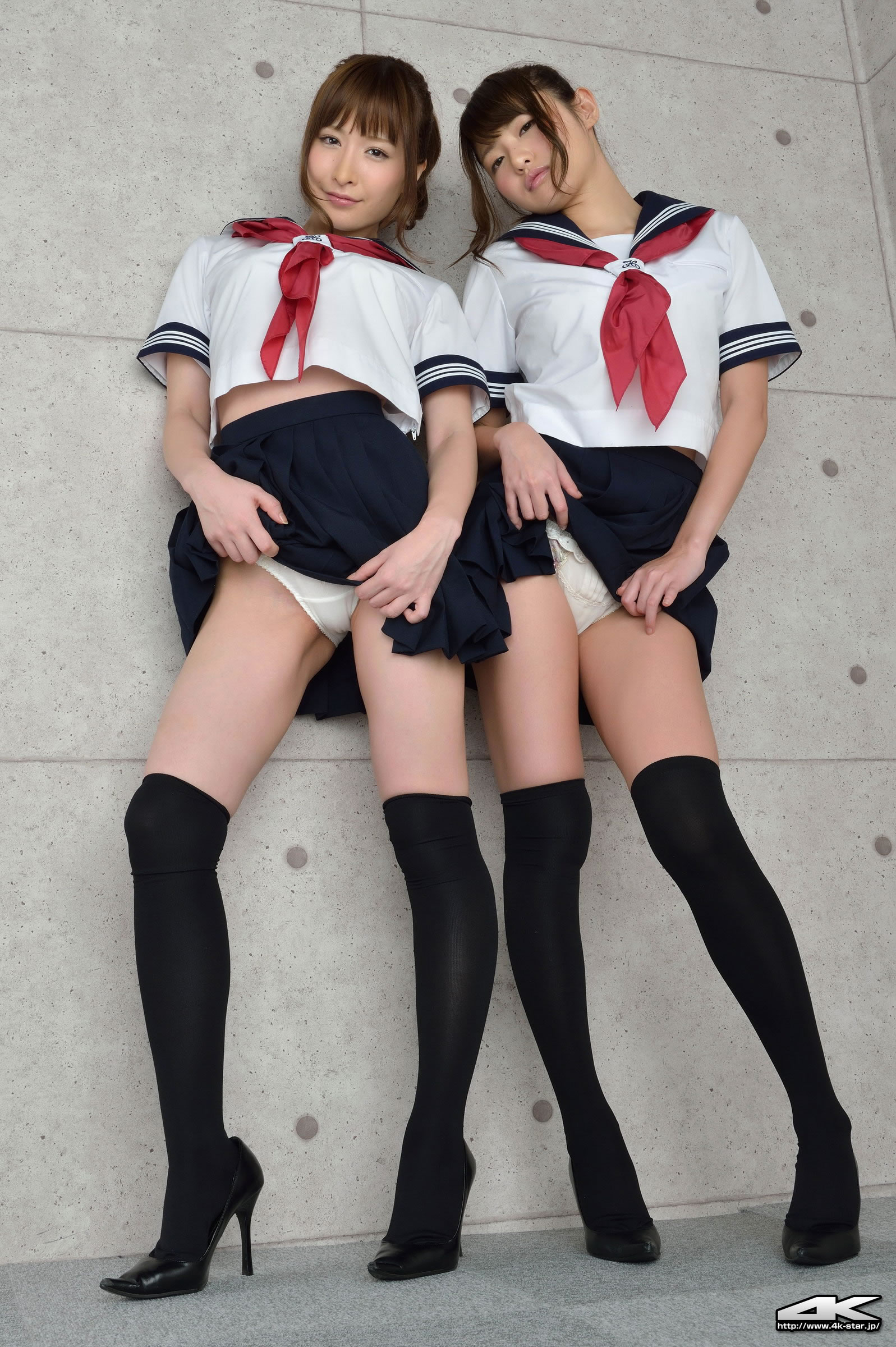 吉見衣世&吉見早央 [4K-STAR]高清写真图2013.03.24 NO.00109  姉妹セーラー服