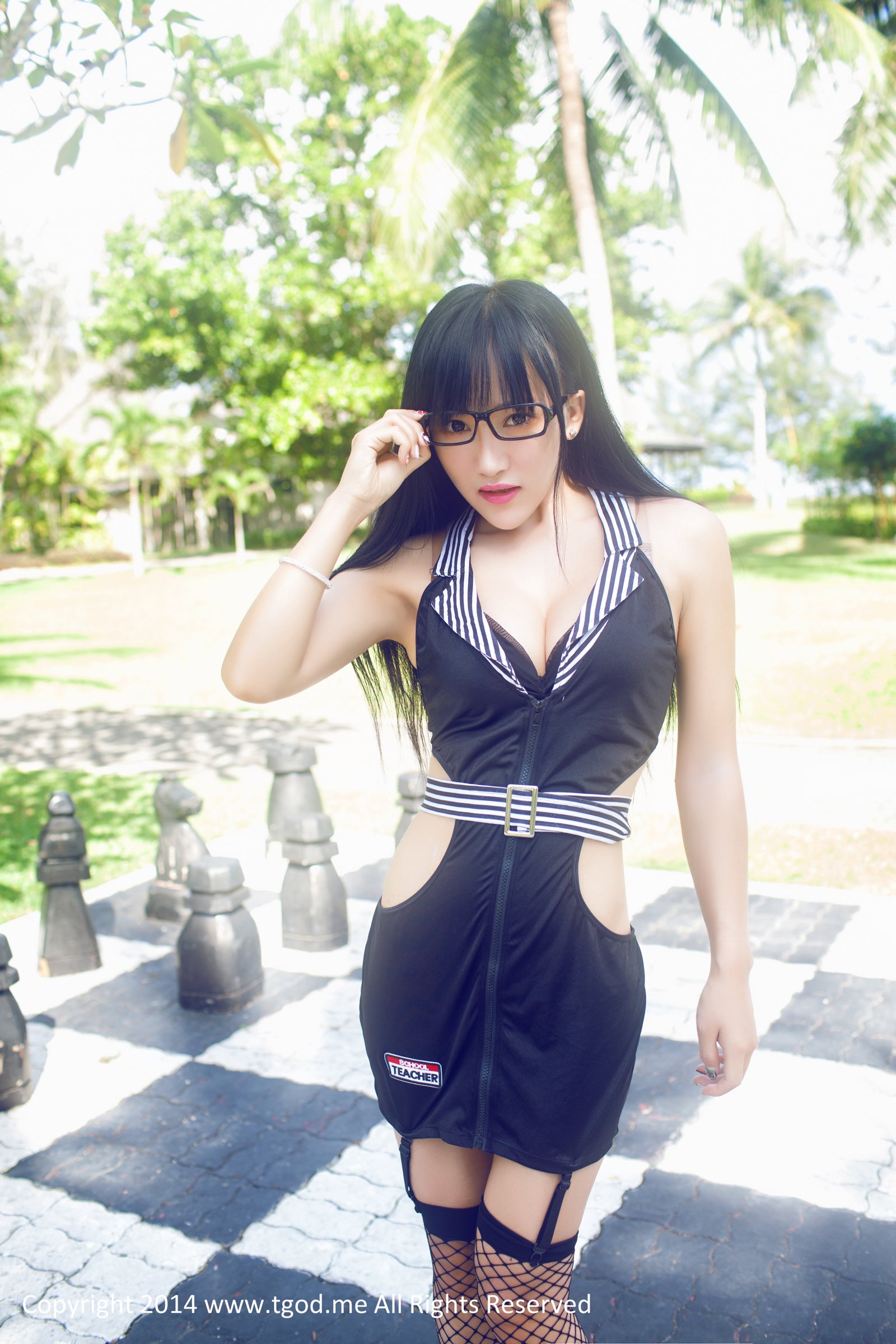 杨上萱 [TGOD推女神]高清写真图英伦空军制服 沙巴系列～