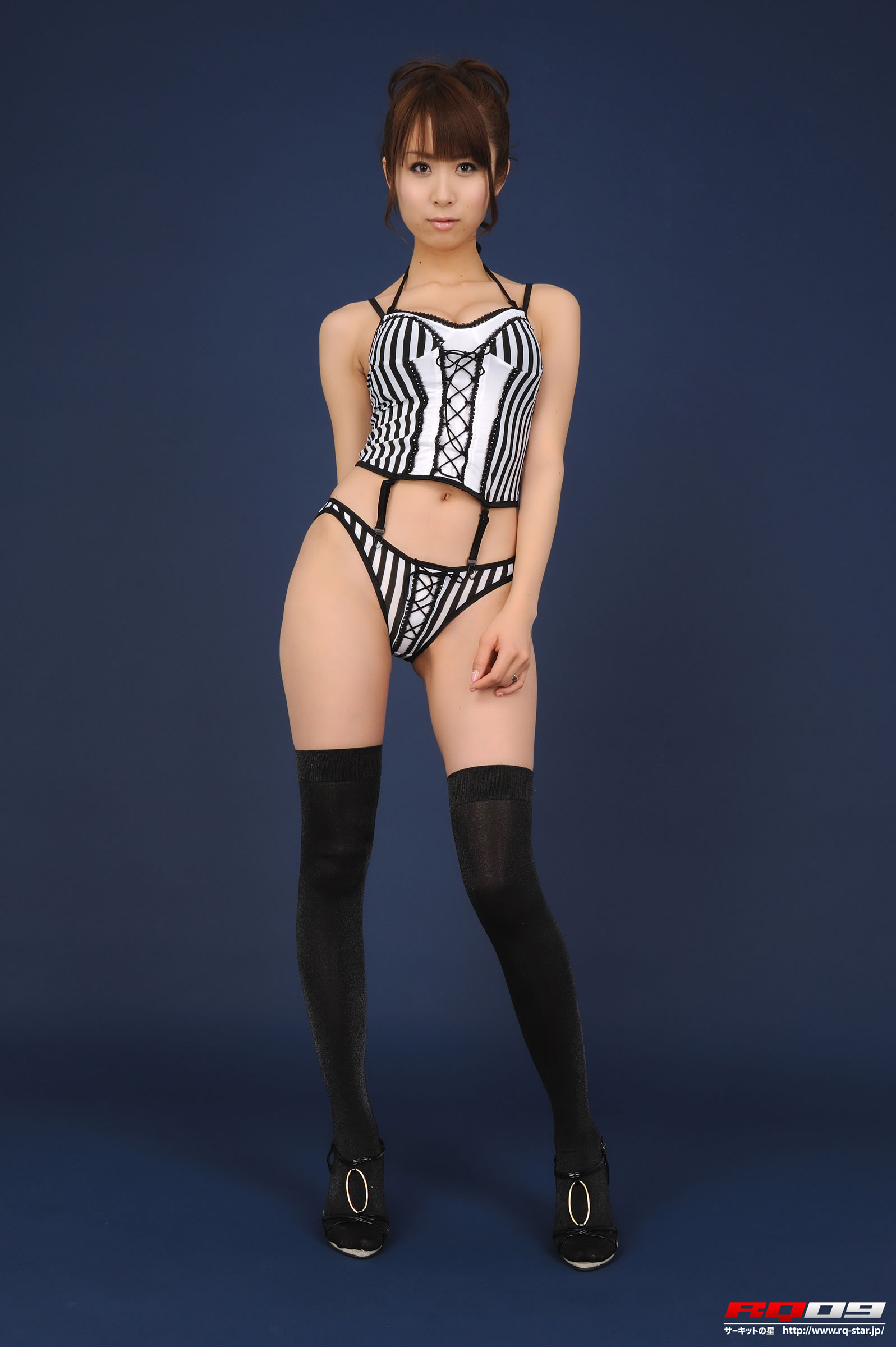 我妻早央(我妻さおり) [RQ-STAR]高清写真图NO.00134 Swim Suits – Black x White