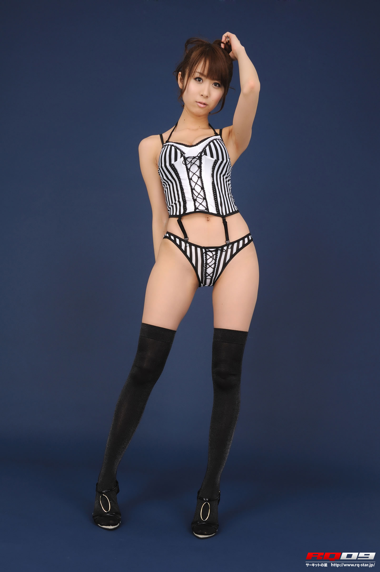我妻早央(我妻さおり) [RQ-STAR]高清写真图NO.00134 Swim Suits – Black x White