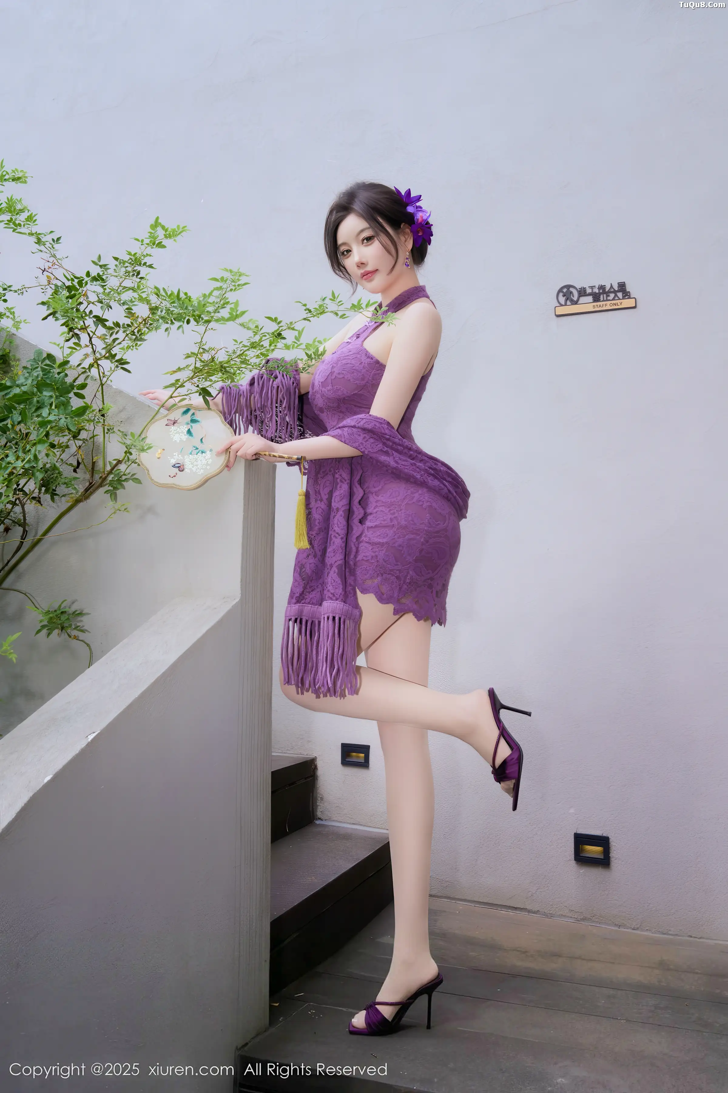 [XiuRen]高清写真图 2025.12.31 No.11187 杨晨晨 紫色蕾丝