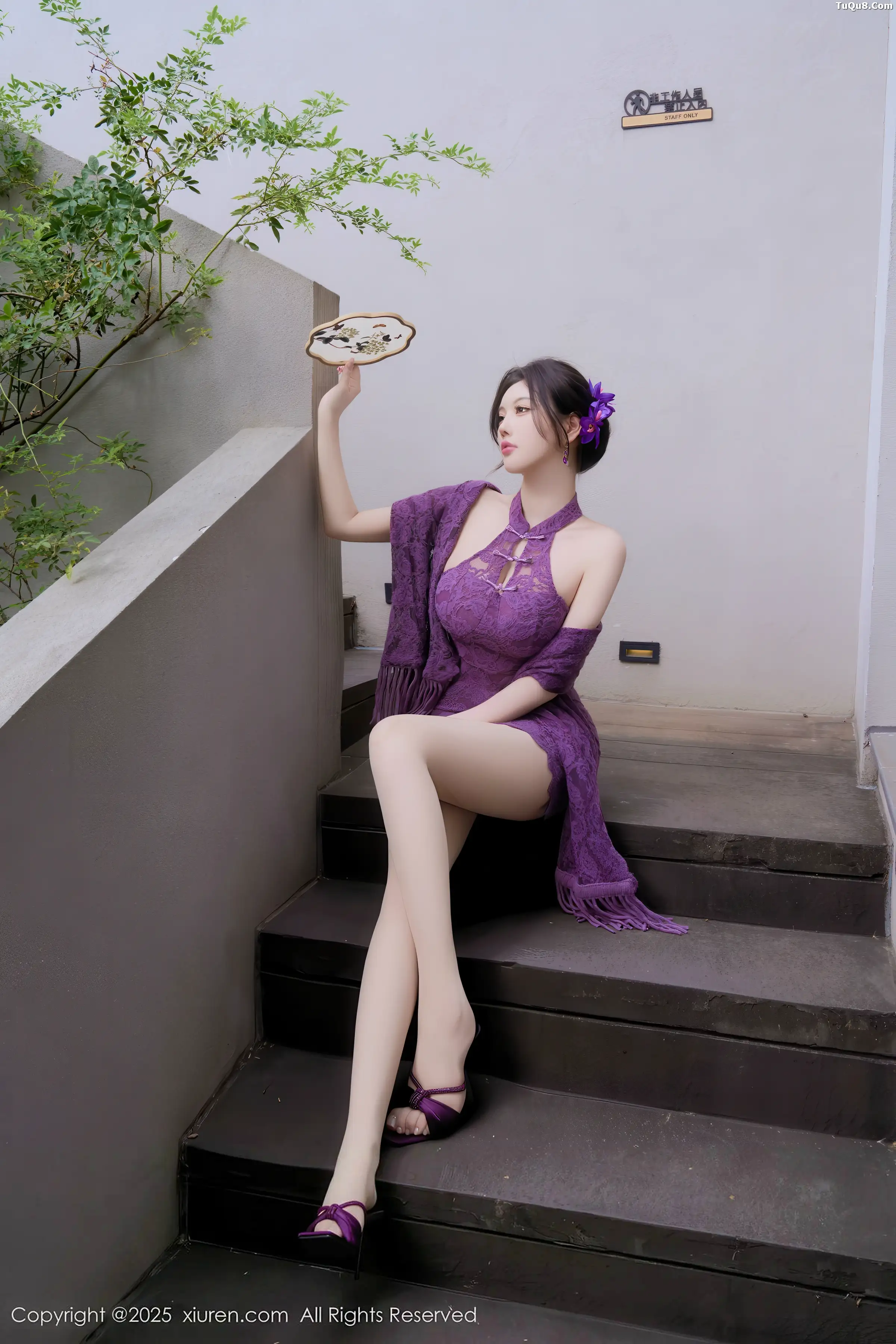 [XiuRen]高清写真图 2025.12.31 No.11187 杨晨晨 紫色蕾丝
