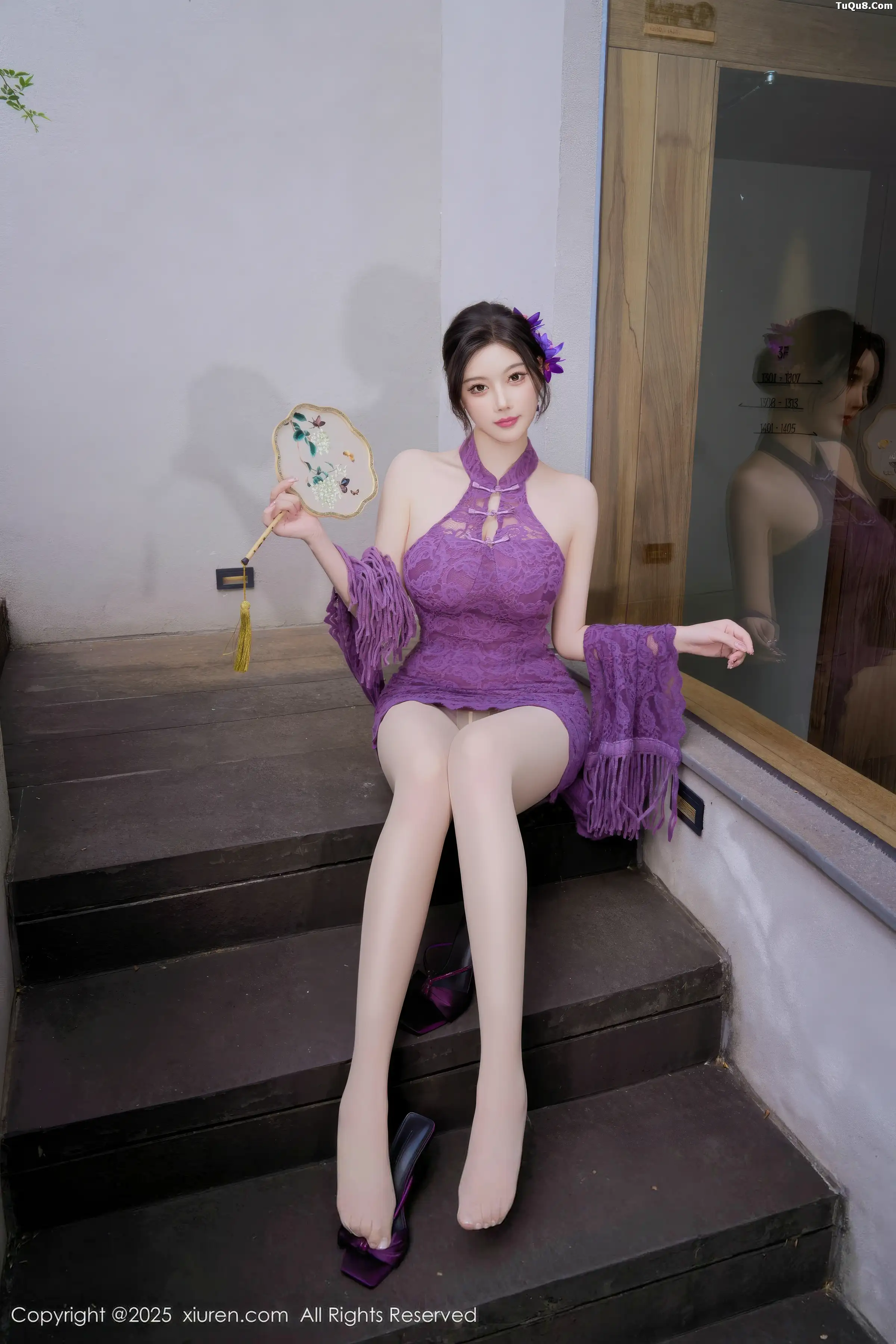 [XiuRen]高清写真图 2025.12.31 No.11187 杨晨晨 紫色蕾丝