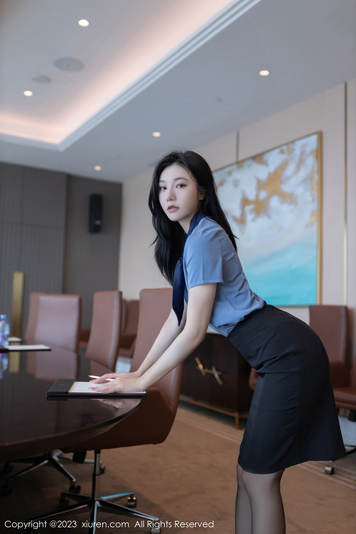 [XiuRen]高清写真图 2023.09.19 No.7409 安然anran 黑丝美腿