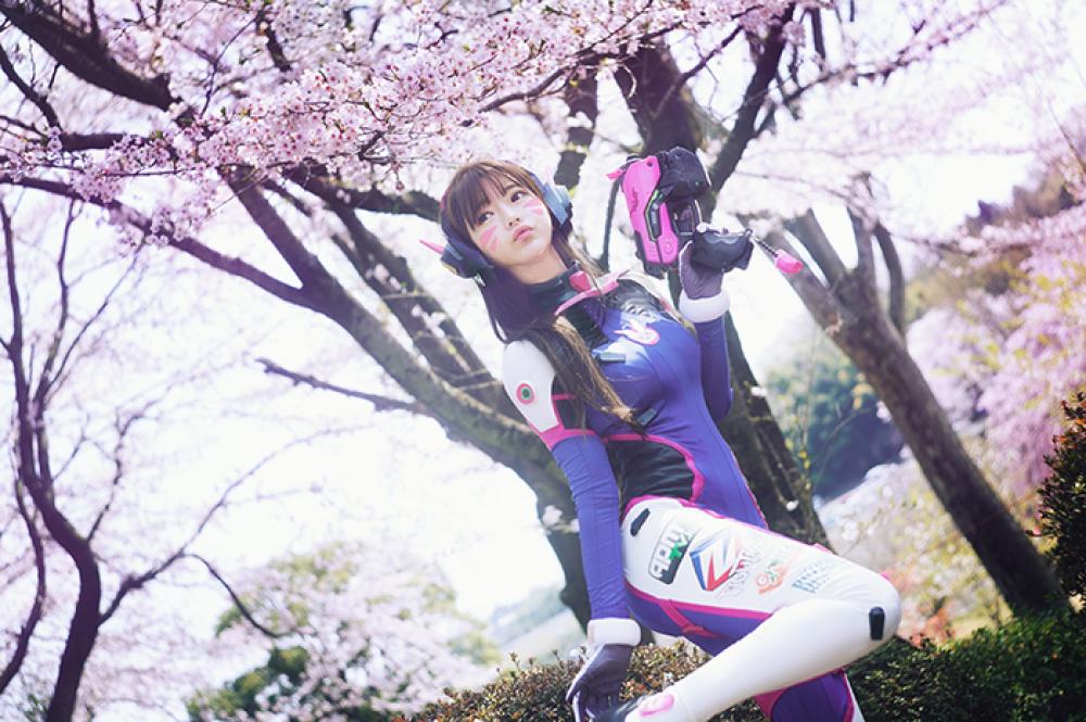守望先锋D.va连体紧身衣Cosplay