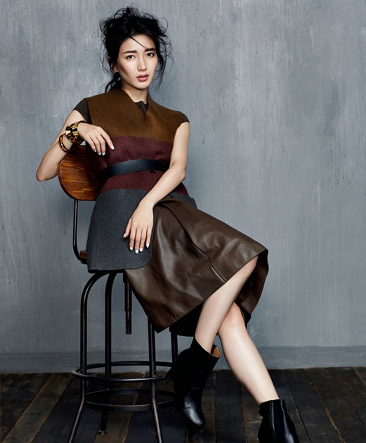 江疏影早秋时尚彰显熟女风情