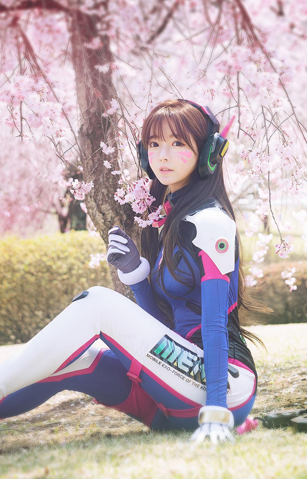 守望先锋D.va连体紧身衣Cosplay