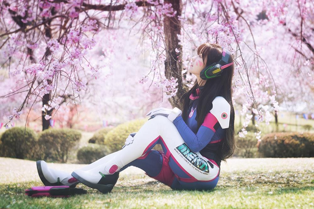 守望先锋D.va连体紧身衣Cosplay