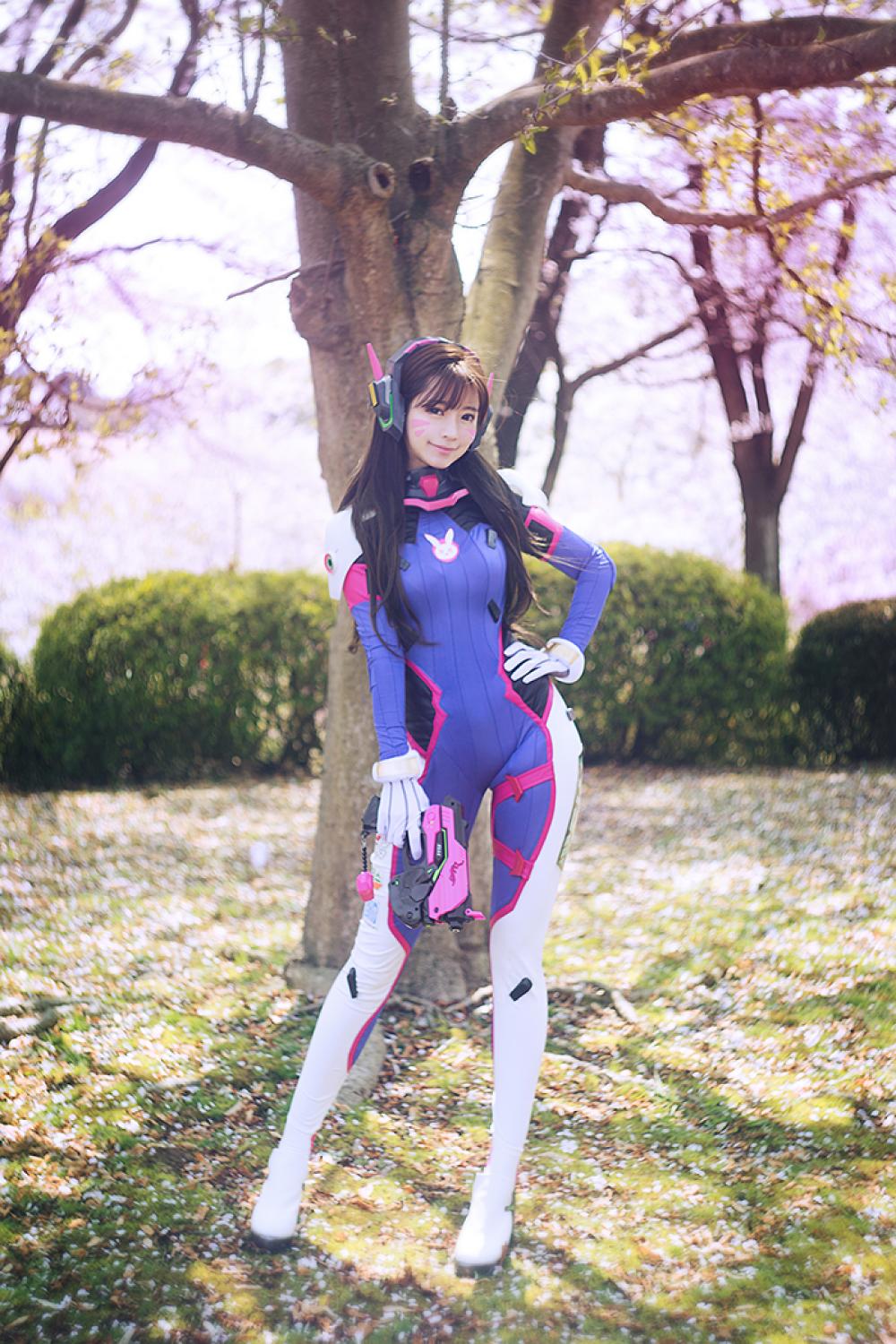 守望先锋D.va连体紧身衣Cosplay