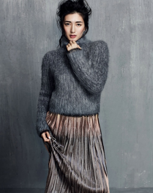 江疏影早秋时尚彰显熟女风情