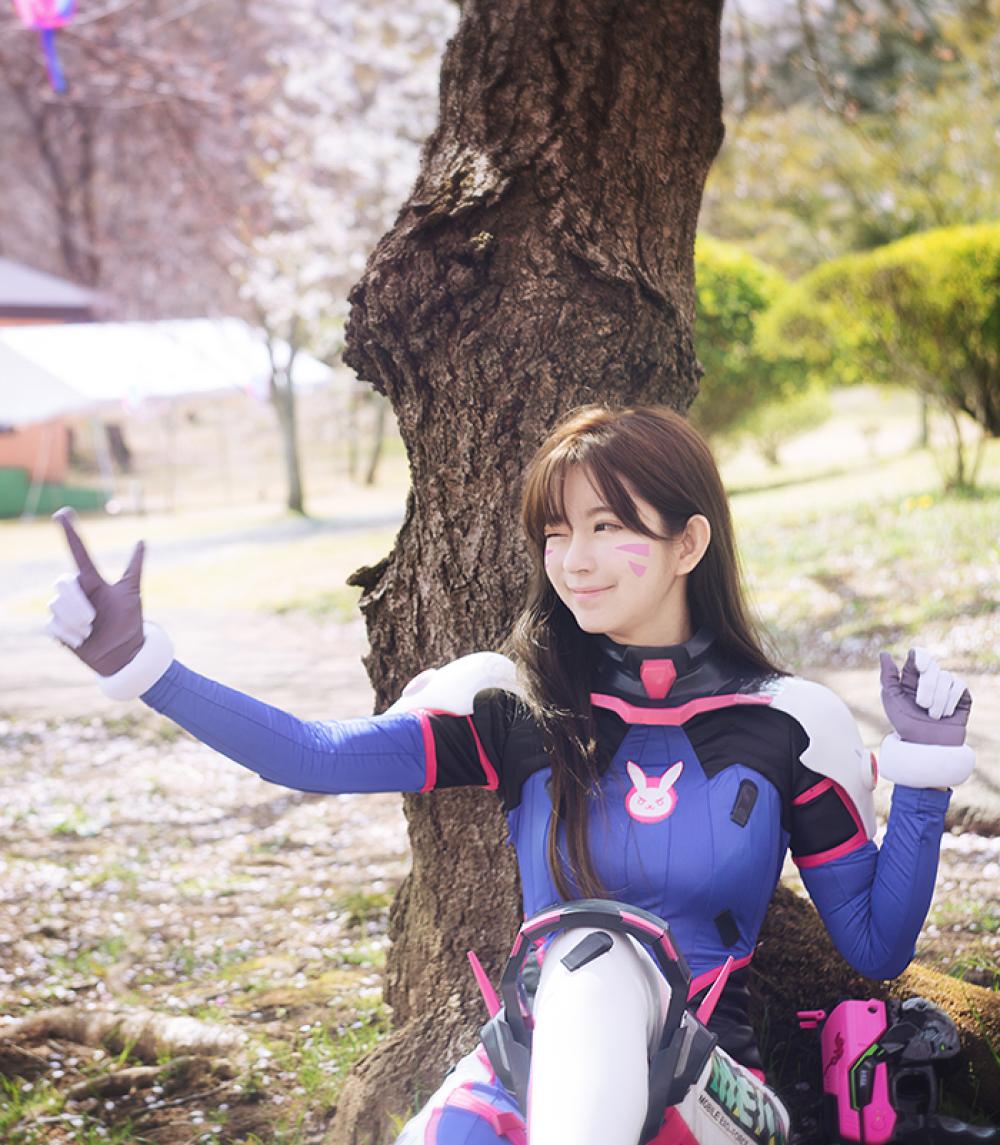 守望先锋D.va连体紧身衣Cosplay