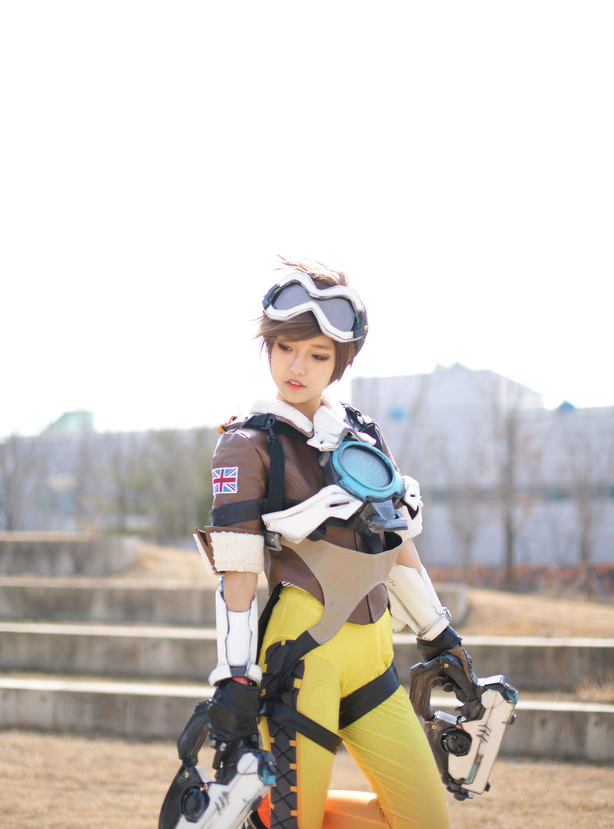 《守望先锋》猎空紧身裤美女高还原度Cosplay