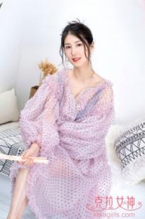 KelaGirls克拉女神-2020.07.10-王睿-《艳紫芬芳》室内私房写真，身穿波点轻纱透视装，演绎温柔气质居家风，尽显曼妙身姿